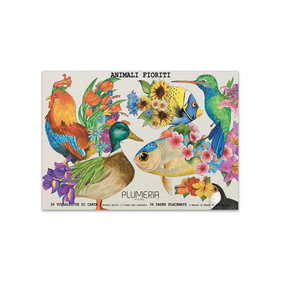 Tovagliette di carta Animali Fioriti