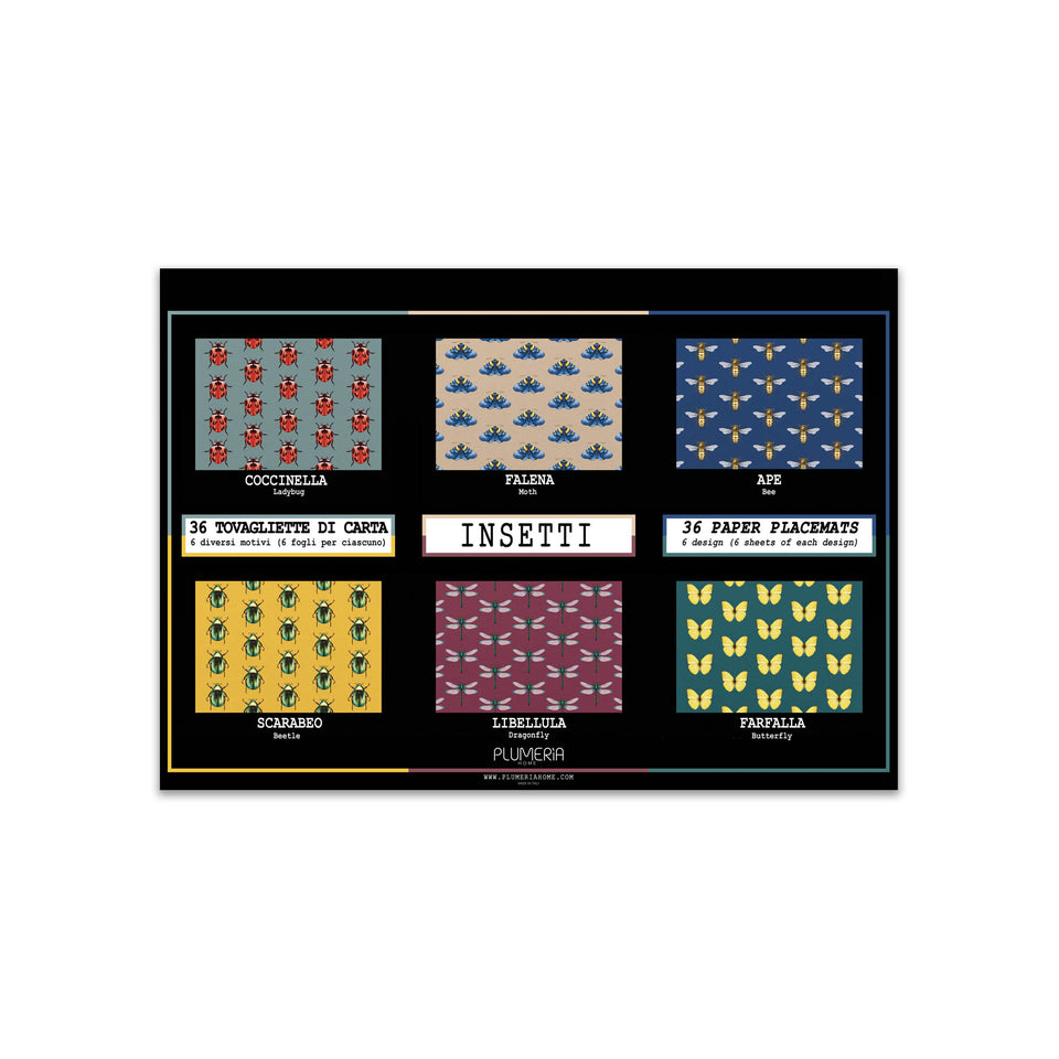 Tovagliette di carta  Insetti II