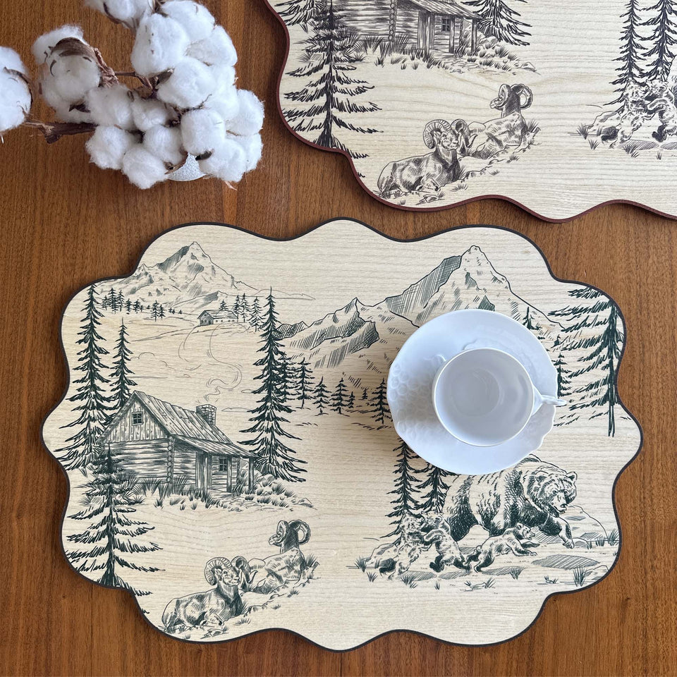 Tovaglietta Toile di jouy Montagna