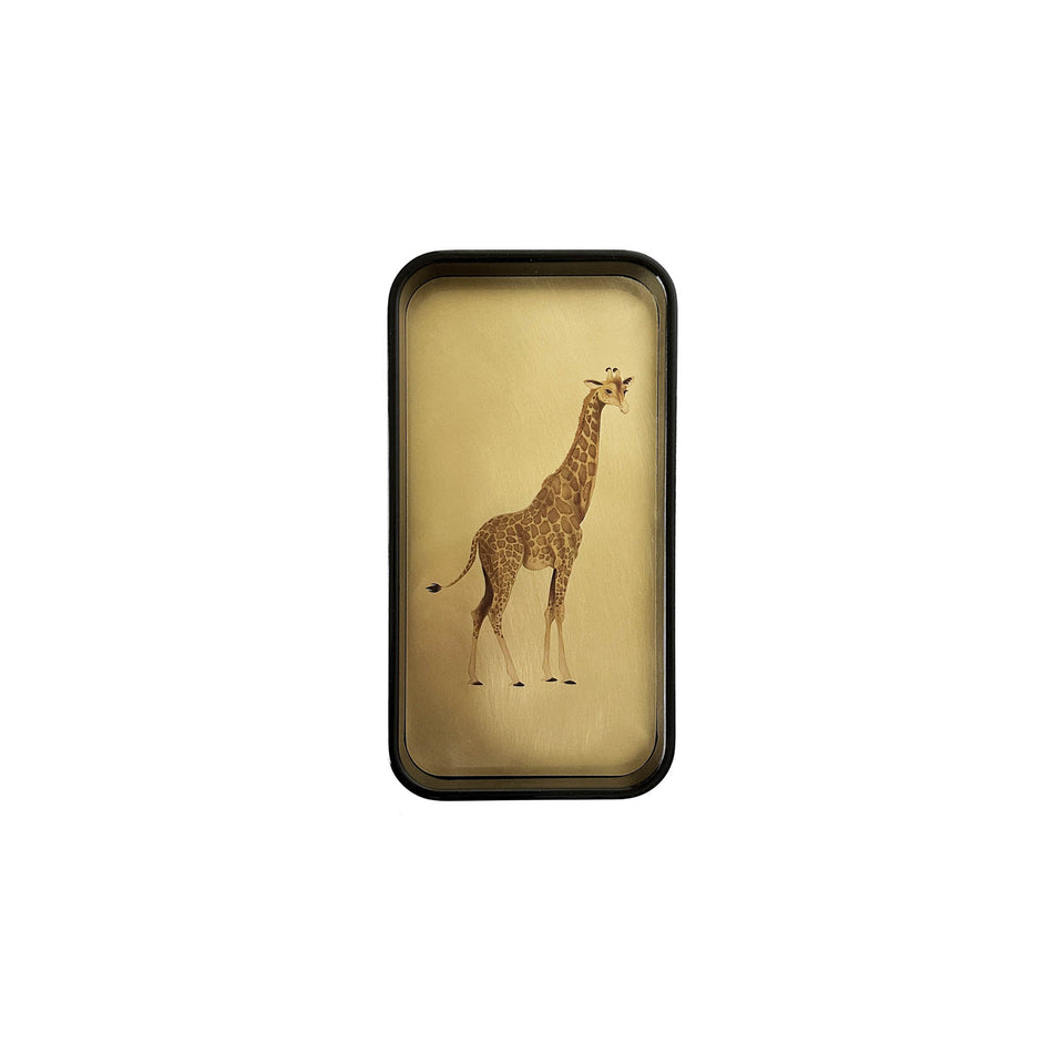 Vassoio piccolo lucido ottone Giraffa